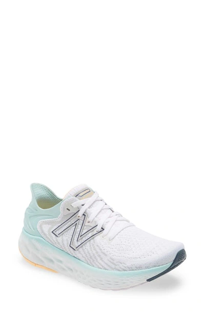 New Balance 1080v10 Running Shoe In White/ Grey/ Blue