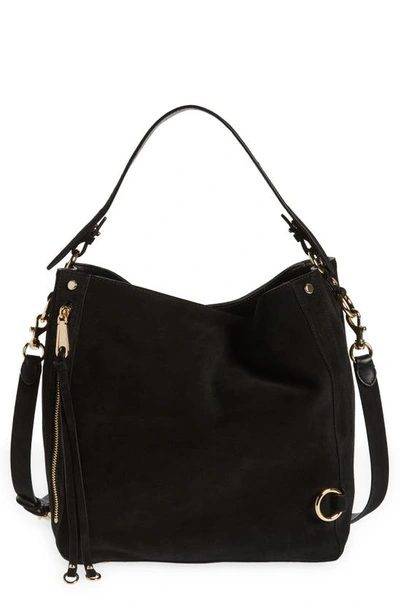 Rebecca Minkoff Mab Leather Hobo Bag In Black