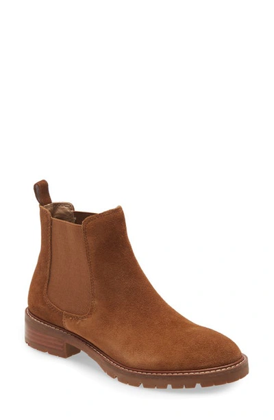 Steve Madden Leopold Chelsea Boot In Chestnut Suede