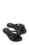 Melissa Slim Water Resistant Flip Flop In Black