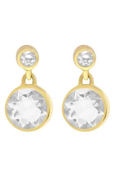 Dean Davidson Signature Droplet 22k Goldplated Quartz Earrings In Crystal Quartz Gold