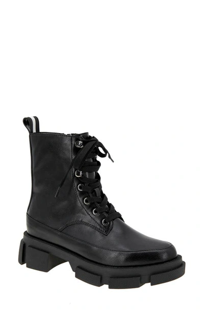 Bcbgeneration Ander Lace-up Combat Boot In Black