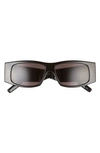 Balenciaga 56mm Rectangular Led Sunglasses In Black