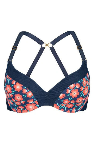 Lively The No-wire Push Up Bra In Poppy Floral