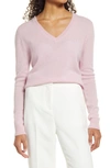 Nordstrom Cashmere Essential V-neck Sweater In Pink Fade