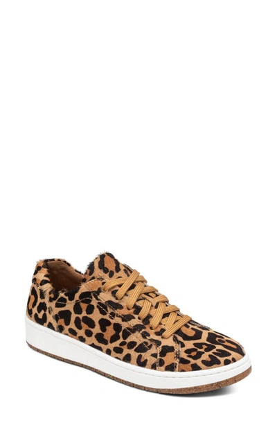 Aetrex Blake Leather Low Top Sneaker In Leopard
