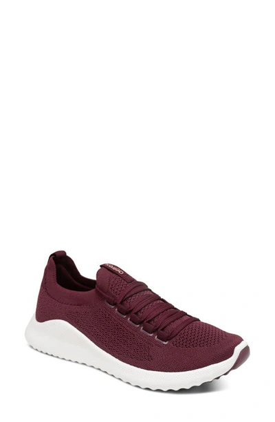 Aetrex Carly Knit Trainer In Burgundy