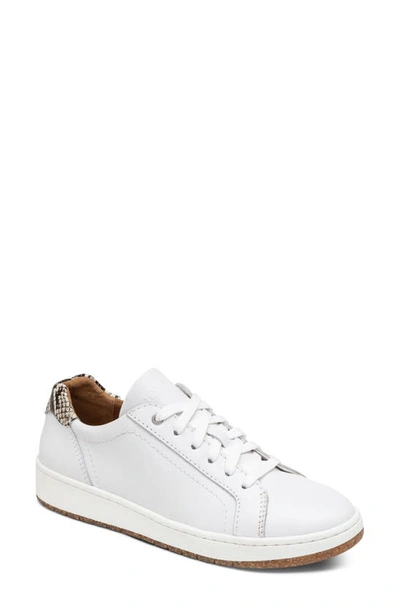 Aetrex Blake Leather Low Top Sneaker In White
