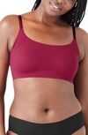 True & Co. True Body Scoop Neck Bralette In Beet Red