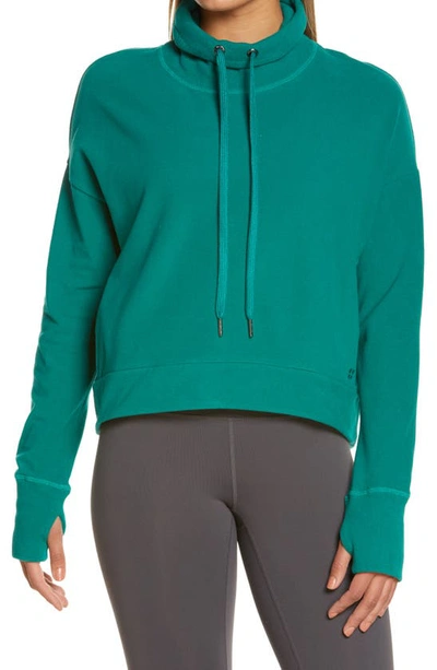 Sweaty Betty Harmonise Luxe Sweatshirt In Maritime Green