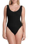 Bound By Bond-eye The Mara Ribbed One-piece Swimsuit In Black
