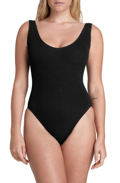 Bound By Bond-eye The Mara Ribbed One-piece Swimsuit In Black