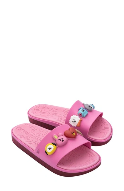 Melissa Bt21 Water Resistant Next Gen Beach Slide Sandal In Pink