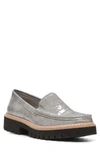 Donald Pliner Hope Platform Loafer In Stone