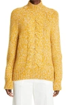 Arch4 Dundee Ultra Luxe Cable Knit Cashmere Pullover In Golden Marl