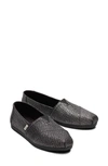 Toms Schwarze Alpargata Krokodil Espadrille-slipper Ortholite - Grösse Eu 41 Black