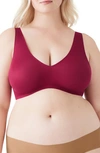 True & Co. True Body Lift Full V-neck Bralette In Beet Red