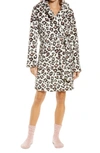 Ugg Aarti Sherpa Short Dressing Gown Colour: Cream Leopard In Cream Leopard