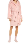 Ugg Aarti Faux Shearling Hooded Robe In Soft Kiss