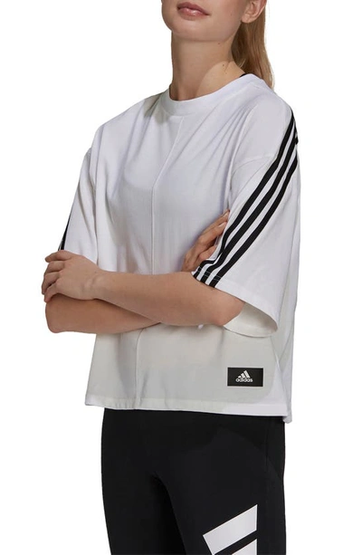 Adidas Originals Adidas Women's Sportswear Future Icons 3-stripes T-shirt (plus Size) In White/black
