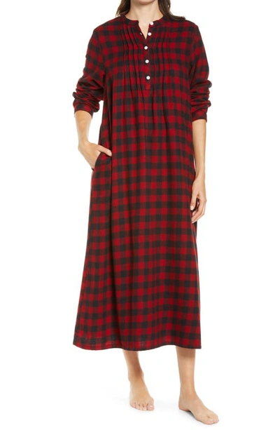 L.l.bean Scotch Plaid Flannel Nightgown In Rob Roy