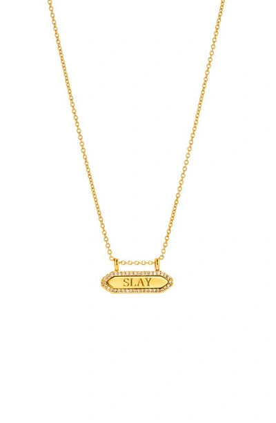 Ajoa Slay Pendant Necklace In Gold