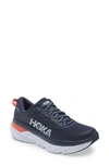 Hoka One One Bondi 7 Running Shoe In Black Iris/ Ballard Blue