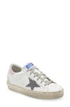 Golden Goose Hi Star Low Top Platform Sneaker In White/ Grey/ Salmon/ Ice