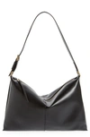 Allsaints Edbury Extra Large Leather Shoulder Bag In Black