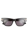 Bottega Veneta 51mm Rectangular Sunglasses In Black