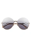 Chloé 61mm Round Sunglasses In Gold