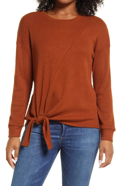 Gibsonlook Gibson Tie Side Pullover In Mocha