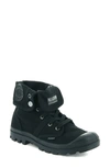 Palladium Pallabrouse Cuff Bootie In Black/ Black