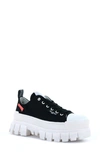 Palladium Revolt Lo Tx Platform Sneaker In Black/ Marshmallow