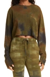 Cotton Citizen Tokyo Tie Dye Crop Tee In Moss Haze