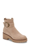 Blondo Dahlia Waterproof Bootie In Sand Suede