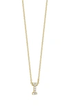 Bony Levy 18k Gold Pavé Diamond Initial Pendant Necklace In Yellow Gold - I