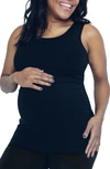 Larken The Signature Maternity/nursing Tank In Black
