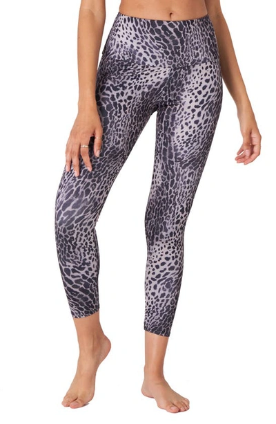 Onzie High Rise Capris In Gray Lynx