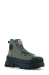 Palladium Revolt Platform Sneaker In Olive Night