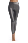 Commando Perfect Control Faux Leather Leggings In Pewter