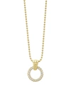 Lagos Meridian 18k Gold & Diamond Circle Pendant Necklace In Diamond