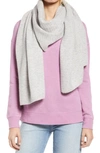Nordstrom Cashmere Rib Scarf In Grey Micro Heather