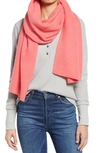 Nordstrom Cashmere Rib Scarf In Pink Paradise Heather