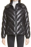 MONCLER BROUEL WATER RESISTANT LACQUERED DOWN PUFFER COAT,G20931A00114C0064