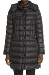 MONCLER HERMINE GROSGRAIN TRIM QUILTED DOWN PUFFER COAT,G20931C5110053048