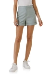 Endless Rose Tailored Folded-cuff Shorts In Pistachio