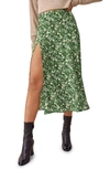 Reformation Zoe Side Slit Midi Skirt In Autumnal