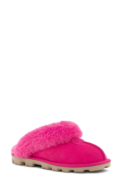 Ugg Shearling Lined Slipper In Berry Suede