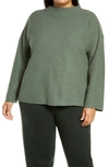 EILEEN FISHER FUNNEL NECK WOOL SWEATER,F1WQO-T5458M